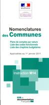 Couverture du livre « Nomenclature des communes ; instruction M14 » de  aux éditions Documentation Francaise