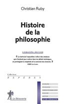Couverture du livre « Histoire de la philosophie (5e édition) » de Christian Ruby aux éditions La Decouverte