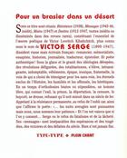 Couverture du livre « Pour un brasier dans le désert » de Victor Serge aux éditions Plein Chant