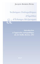 Couverture du livre « Techniques ostéopathiques d'équilibre et d'échanges réciproques » de Andreva Duval Jacque aux éditions Sully