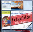 Couverture du livre « Frigobloc Montessori ; calendrier d'organisation familiale (de sept. 2019 à décembre 2020) (édition 2020) » de  aux éditions Play Bac