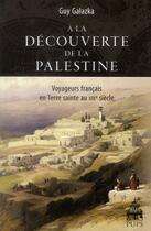 Couverture du livre « A la decouverte de la palestine » de Galaska Guy aux éditions Sorbonne Universite Presses