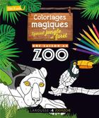 Couverture du livre « Coloriages magiques une saison au zoo, special jungle » de Amelin Pauline aux éditions Larousse