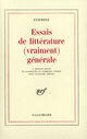 Couverture du livre « Essais de littérature (vraiment) générale » de Rene Etiemble aux éditions Gallimard (patrimoine Numerise)