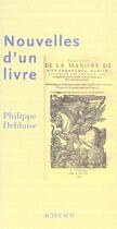 Couverture du livre « Nouvelles d'un livre » de Philippe Deblaise aux éditions Actes Sud