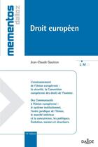 Couverture du livre « Droit européen (14e édition) » de Jean-Claude Gautron aux éditions Dalloz