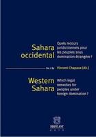 Couverture du livre « Sahara occidental » de Vincent Chapaux aux éditions Bruylant