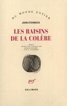 Couverture du livre « Les raisins de la colere » de John Steinbeck aux éditions Gallimard