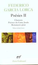 Couverture du livre « Poesies - vol02 » de Garcia Lorca/Cassou aux éditions Gallimard