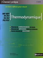 Couverture du livre « CLASSE PREPA ; thermodynamique ; MP-MP-PT-PT-PC-PC-PSI-PSI ; 2ème année (édition 2008) » de Marc Venturi aux éditions Nathan Technique