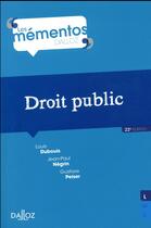 Couverture du livre « Droit public » de Gustave Peiser et Jean-Paul Negrin et Louis Dubouis aux éditions Dalloz
