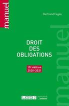 Couverture du livre « Droit des obligations (édition 2020/2021) » de Bertrand Fages aux éditions Lgdj