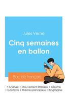 Couverture du livre « Réussir son Bac de français 2024 : Analyse de Cinq semaines en ballon de Jules Verne » de Jules Verne aux éditions Bac De Francais