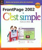 Couverture du livre « Frontpage ; Edition 2002 » de Marangraphics aux éditions First Interactive