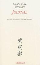Couverture du livre « Journal » de Murasaki Shikibu aux éditions Verdier