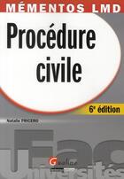 Couverture du livre « Procédure civile (6e édition) » de Natalie Fricero aux éditions Gualino
