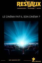 Couverture du livre « Rsx.vol37-217/2019 : le cinema fait son cinema » de Revue Reseaux aux éditions La Decouverte