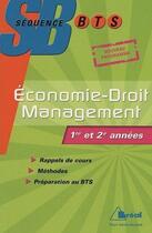 Couverture du livre « Séquence BTS ; économie/droit/management » de P Simon aux éditions Breal