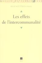 Couverture du livre « Effets de l intercommunalite » de Pur aux éditions Pu De Rennes