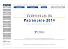 Couverture du livre « Vademecum : vademecum du patrimoine 2014 (19e édition) » de Veronique Couturier aux éditions Arnaud Franel