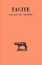 Couverture du livre « Dialogue des orateurs » de Tacite aux éditions Belles Lettres