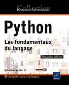 Couverture du livre « Python ; les fondamentaux du langage » de Sebastien Chazallet aux éditions Eni