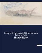 Couverture du livre « Sinngedichte » de Von Goeckingk L F G. aux éditions Culturea