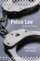 Couverture du livre « Police Law » de English Jack aux éditions Oup Oxford