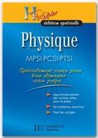 Couverture du livre « Physique ; mpsi, pcsi, ptsi » de Fanguet+Girin+Idda+M aux éditions Hachette Education