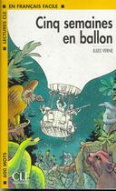 Couverture du livre « Cinq semaines en ballon » de Jules Verne et Elyette Roussel aux éditions Cle International