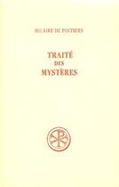 Couverture du livre « Traité des mystères » de Hilaire De Poitiers aux éditions Cerf