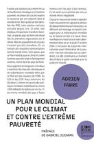 Couverture du livre « Un Plan mondial pour le climat et contre l'extrême pauvreté » de Adrien Fabre aux éditions Bord De L'eau