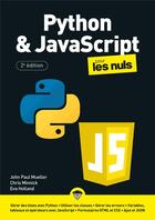 Couverture du livre « Python & JavaScript pour les nuls (2e édition) » de John Paul Mueller et Chris Minnick et Eva Holland aux éditions Pour Les Nuls