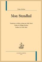 Couverture du livre « Mon Stendhal » de Shohei Ooka aux éditions Honore Champion