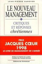 Couverture du livre « Nouveau management » de  aux éditions Emmanuel