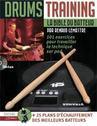 Couverture du livre « Drums training + cd » de Renaud Lemaitre aux éditions Jj Rebillard
