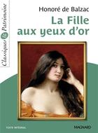 Couverture du livre « La fille aux yeux d'or » de Honoré De Balzac aux éditions Magnard