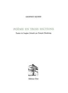 Couverture du livre « Poème en trois sections » de Geoffrey Squires aux éditions Unes
