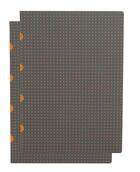 Couverture du livre « Cahier circulo gris sur orange / gris sur orange A4 non-ligné » de  aux éditions Paper Oh