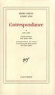 Couverture du livre « Correspondance t.1 ; 1897-1903 ; t.2 ; 1904-1944 » de Gide Andre et Henri Gheon aux éditions Gallimard (patrimoine Numerise)