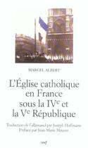 Couverture du livre « Eglise catholique en france sous la ive et ve republique » de Albert M aux éditions Cerf
