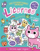 Couverture du livre « Mes stickers kawaii en relief - licornes » de  aux éditions 1 2 3 Soleil