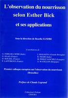 Couverture du livre « OBSERVATION DU NOURRISSON/BICK : Congrès de Bruxelles » de Sandri/Collectif aux éditions Cesura