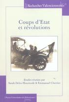 Couverture du livre « Coups d'etat et revolutions » de Delos-Hourtoule S. aux éditions Pu De Valenciennes