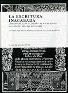 Couverture du livre « La escritura inacabada » de Alvarez David/Biaggi aux éditions Casa De Velazquez
