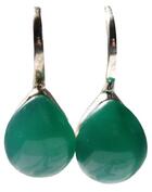 Couverture du livre « Boucles d'oreilles pierre bombee onyx vert - argent 925 » de  aux éditions Dg-exodif