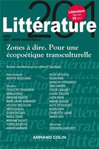 Couverture du livre « Litterature n 201 1/2021 zones a dire. pour une ecopoetique transculturelle » de  aux éditions Armand Colin