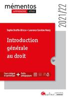 Couverture du livre « Introduction générale au droit (15e édition) » de Sophie Druffin-Bricca aux éditions Gualino