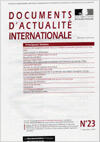 Couverture du livre « Documents d'actualite internationale t.23 » de Documents D'Actualite Internationale aux éditions Documentation Francaise