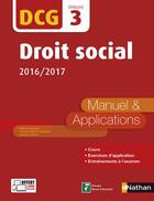 Couverture du livre « Droit fiscal ; épreuve 3 DCG ; manuel et applications (édition 2016/2017) » de  aux éditions Nathan